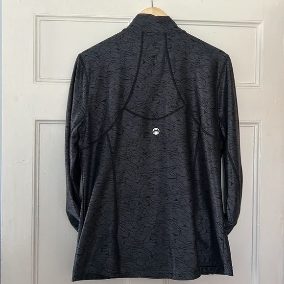 Mondetta ladies full zip running/track jacket. Steel gray with orange trim. XL - Picture 5 of 7